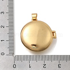 Латунные плоские круглые подвески-медальоны KK-D431-028B-G