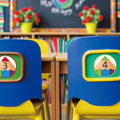 42 шт. самоклеящиеся бумажные декоративные наклейки с цифрами DIY-WH0646-006