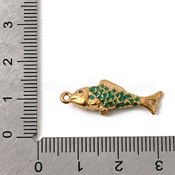 Ciondoli a forma di pesce in acciaio inossidabile smaltato 304&nbsp;STAS-B128-54G-04
