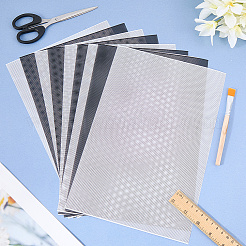 10 шт. 2-х цветные листы ПВХ пластика с отверстием AJEW-CP0009-03