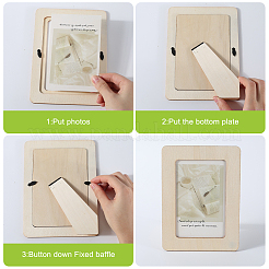 Незавершенные деревянные пустые подставки для фоторамок AJEW-WH20023-03B