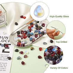 200шт 10 цвета стеклянные бусины GLAA-SW0001-02