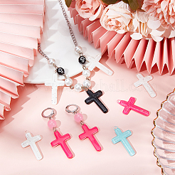 30шт 5 цвета непрозрачные акриловые подвески OACR-SC0001-35