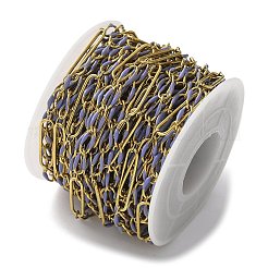 Цепи Figaro из нержавеющей стали 304 с эмалью&nbsp;CHS-U003-02G-15