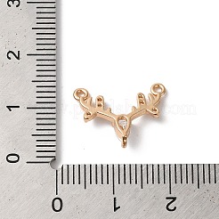 真鍮チャーム  ガラスと  鹿  透明  ゴールドカラー  16x9x3mm  穴：1.2mm&nbsp;KK-C062-066G