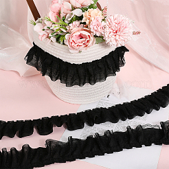 5 ярд двойной полиэстеровой кружевной отделки для украшения шитья&nbsp;OCOR-GF0005-06D