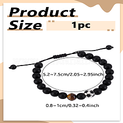 1 Stück Sport-Thema Glas runde Perlen geflochtene Perlen Armbänder für Unisex&nbsp;BJEW-LP0003-67A