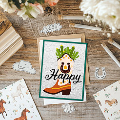 Трафареты для резки ковбойских сапог из углеродистой стали&nbsp;DIY-WH0309-3039