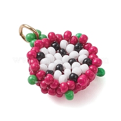 Подвески из стеклянных бусин в виде драконьего фрукта PALLOY-MZ00946