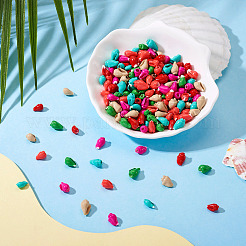 300 шт. 6-цветные бусины из натуральных спиральных ракушек&nbsp;BSHE-TA0001-14