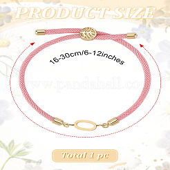 1 braccialetti scorrevoli in cordino di nylon regolabile per donna&nbsp;BJEW-LP0001-32O-03