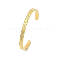 Браслеты-манжеты из нержавеющей стали 304 BJEW-P348-02F-G