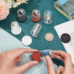 6 комплект 3-х цветных переливающихся стеклянных купольных крышек&nbsp;DJEW-NB0001-37