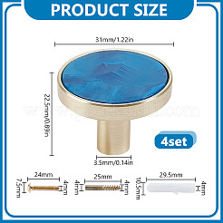 4 пакет круглые ручки для ящиков из цинкового сплава и акрила FIND-DR0001-85D