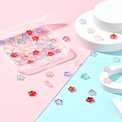 90шт 9 цвета гальванические стеклянные бусины&nbsp;EGLA-FS0001-49