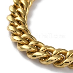Ionenplattierung (IP) 304 Edelstahl Cuban Link Kette Halsketten&nbsp;NJEW-P288-27G