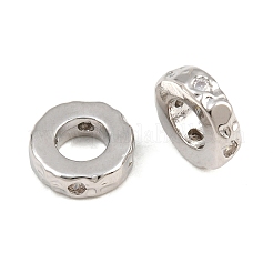 Messing Micro Pave klare Zirkonia Perlen&nbsp;KK-CBA78C7-25P