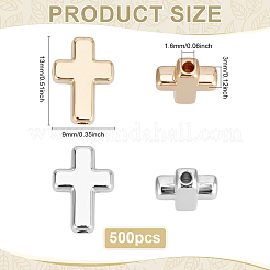 500шт 2 цвета пластиковые бусины ccb CCB-ME0001-06