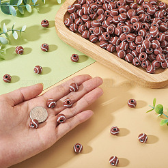 300 шт. напечатанные распылением непрозрачные акриловые европейские бусины&nbsp;SACR-TA0001-56