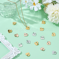 30 шт. подвески из нержавеющей стали 304 двух цветов&nbsp;STAS-ME0001-74