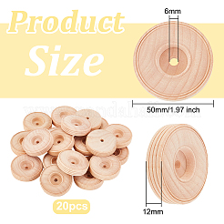 Необработанное деревянное колесо&nbsp;LS-WOOD-WH0029-21