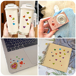 Pegatinas de plástico con forma de corazón&nbsp;DIY-TADJ0002-006A