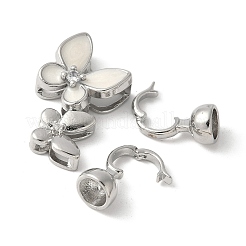 Проложить латунный прозрачный кубический цирконий над застежками&nbsp;KK-M320-17P