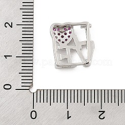 Латунные микро проложить кубического циркония слайд подвески ZIRC-I068-21P-02