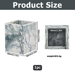 Soporte de almacenamiento rectangular de mármol para baño&nbsp;AJEW-WH0880-74A-02