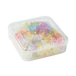 100шт 4 стиля прозрачные акриловые бусины&nbsp;TACR-FS0001-45