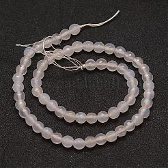 Естественные белые нити агата шарик G-G882-6mm-A06-7