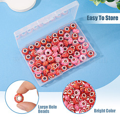 70 шт. 7-х цветные прозрачные бусины из смолы в форме ронделла европейские&nbsp;RESI-TA0004-82