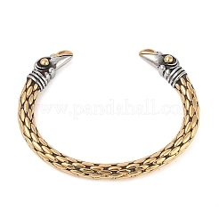 Ионное покрытие(ip) 304 нержавеющая сталь викинг открытые манжеты браслеты для мужчин BJEW-U001-04A-G