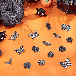 64 pendentif en alliage émaillé ton platine&nbsp;ENAM-HY0001-53