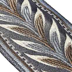 Жаккардовая лента из полиэстера с листьями OCOR-XCP0002-54