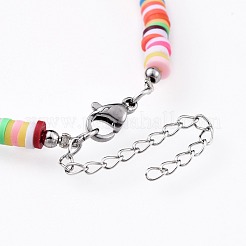 Pulseras de abalorios de arcilla polimérica hechos a mano&nbsp;BJEW-JB04636-M