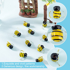 15шт ручной работы бусины лэмпворк LAMP-GO0001-15