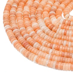 Натуральный красный авантюрин бисер нитей G-P575-B05-4x1mm-04