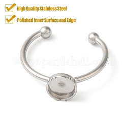 Некорневая нержавеющая сталь 304 с плоским круглым кольцом-оправой STAS-I306-05A-P