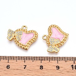 Подвески из нержавеющей стали 304 с эмалированными стразами&nbsp;STAS-T064-51