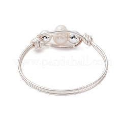 Кольца для женщин из натурального культивированного пресноводного жемчуга&nbsp;RJEW-JR00775-02