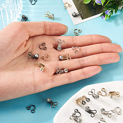 15 комплект двухцветных застежек-крючков со стразами из сплава FIND-TA0006-54