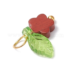 10 шт. подвески-цветы из натуральной красной яшмы&nbsp;PALLOY-JF03765-01