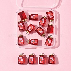 15 шт. подвески из смолы в виде клубничного джема RESI-FS0002-15