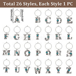 Латунные подвески для бокалов для вина AJEW-GA00015