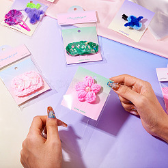 100 шт. прямоугольные градиентные цветные бумажные заколки для волос с демонстрационными карточками&nbsp;CDIS-TA0001-32