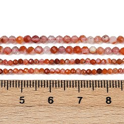 Натуральный красный агат бисер нитей G-RM2025-B32