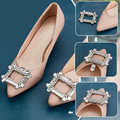 2 шт. съемные зажимы для обуви из платинового сплава и стразов&nbsp;FIND-FG0003-11