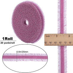 20 ярд полиэфирной бархатной эластичной кружевной отделки с отделкой из плиссированной органзы OCOR-WH0087-06B