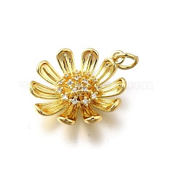 Латунные микропаве прозрачные подвески с фианитом&nbsp;KK-F899-05B-G